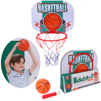 Набор тренировочный для баскетбола ZG270-221: кольцо 28*22 см, сетка, мяч 12 см, насос