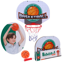Набор тренировочный для баскетбола ZG270-222: кольцо 40*30 см, сетка, мяч 12 см, насос