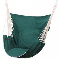 Гамак-кресло Колористик 100*130 см сидячий, х\б с подушками, цвет зелёный