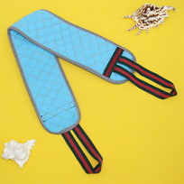 Мочалка для тела Ultramarine - Тропикана, пилинг эффект, цвет голубой , 80*9,5 , Zip пакет