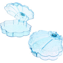 Шкатулка пластиковая KiKi HAUS, ракушка, цвет голубой, 11*9.5*3.5см (в пакете)