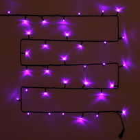 Гирлянда для улицы 7м 80 ламп LED чёрный провод, 8 реж, IP-54, Фиолетовый (возможность соединения)