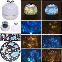 Диско-шар Fantasy - Ушки (в комплекте 6 картинок) 13*14 см, 5 реж, батарейки 4хАAА, USB, RGB (220V)