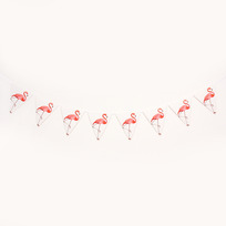 Растяжка Фламинго 20 x16.5 см, 8 флажков