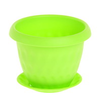 Горшок для цветов пластиковый 2,8л d-20см Розетта с поддоном зеленый С127ЗЕЛ