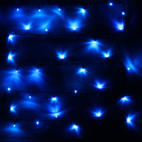 Гирлянда для дома 1,5м 12 ламп LED зелёный пров.,8 реж, IP-20, Синий