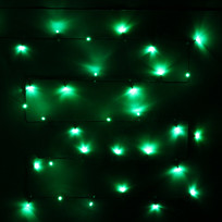 Гирлянда для дома 1,5м 12 ламп LED зелёный пров.,8 реж, IP-20, Зелёный