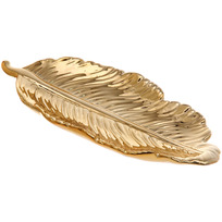 Подставка керамическая GOLD Podarok, пёрышко, цвет золото, 23,5*9,5см (упаковка индив. пленка)
