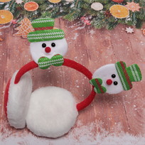 Наушники меховые Новогодняя сказка - Снеговик, 1 цвет
