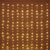 Гирлянда для дома ЗАНАВЕС Водопад ш1,5* в2,5 м 240 ламп LED, прозрач.пров, 8 реж, IP-20, Теплый белый (возможность соединения)