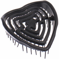 Расческа массажная компактная для влажных волос МИРА, цвет черный, 8,5*9см (PVC коробка)