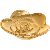 Подставка керамическая GOLD Podarok, пион, цвет золото, 17*17см (упаковка индив. пленка)