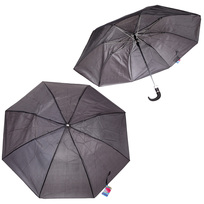 Зонт мужской полуавтомат Ultramarine- Эстет, цвет черный, d-100см, ручка крючок, длина в слож. виде 40см