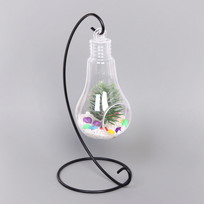 Кашпо подвесное пластиковое Лампа мини 23,5*10,5*8*14см на металлической подставке