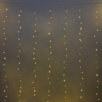 Гирлянда для дома ЗАНАВЕС 3м*2,5м 240 ламп LED, прозр.провод, 8 реж., IP-20. Теплый белый - АКЦИЯ