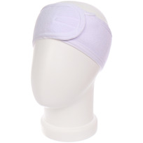 Повязка на голову косметическая KRASOTA V TEBE, цвет белый, 8.5*62 см (ZIP пакет)