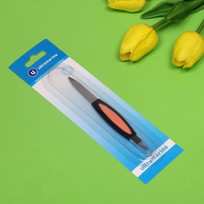 Пилка для ногтей металлическая с триммером на блистере Ultramarine - Радуга, цвет ручки микс,13,5см