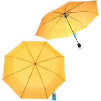 Зонт женский механический Ultramarine, цвет желтый, 8 спиц, d-97см, длина в слож. виде 24см