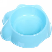 Миска пластиковая Лапка 21*6,5см цвет голубой /500мл