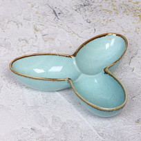 Менажница керамическая Tiffany Blue 22,5*4,5см