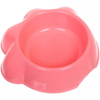 Миска пластиковая Лапка 21*6,5см цвет розовый /500мл