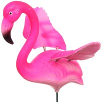 Фигура на спице Фламинго с расправленными крыльями 14*40см для отпугивания птиц