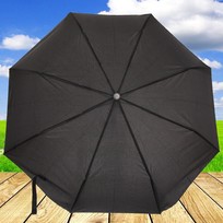 Зонт мужской полуавтомат Ultramarine - Практик цвет черный, 8 спиц, d-110см, длина в слож. виде 33см
