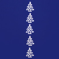 Украшение новогоднее Нарядные ёлочки (набор 5 шт) , 18*14 см
