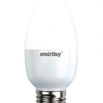 Лампа светодиодная SmartBuy, 7Вт, свеча, Е27, 220В, 500Лм, 3000К (200)*