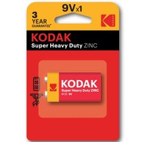 Батарейка солевая Kodak 6F22, тип Крона (блистер, 1 шт)(10/50)