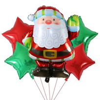Воздушные шары 5 шт, 45см 95см Дед Мороз