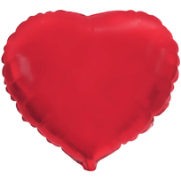 Шар фольгированный 45 см “Сердце” (красный)