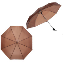 Зонт мужской механический Ultramarine, цвет коричневый, 8 спиц, d-105см, длина в слож. виде 24см
