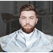 Пеньюар - накидка парикмахерский Barber SALON, круглый, цвет серебро, d-60см