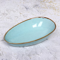Тарелка керамическая Tiffany Blue 26*16*6см