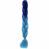 Цветная коса канекалон Необыкновенная 100г, 55 см, синий