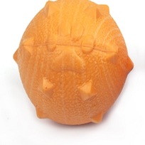 Игрушка - мячик для собак средних, мелких и крупных пород ИГРУЛИК для Бро, лапки, цвет оранжевый, d-6см (лейбл)