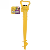 Бур-подставка для пляжного зонта 35см Дрель пластик, цвет желтый ДоброСад