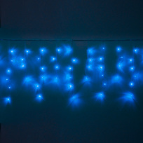 Гирлянда для улицы БАХРОМА ш3м* в40/60см 100 ламп LED, прозр. пров, 8 реж, IP-54, Синий (возможность соединения)