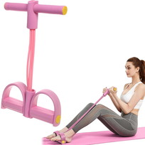 Эспандер универсальный с упорами для ног Fitness 45*25 см (нагрузка 18 кг), розовый