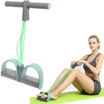 Эспандер универсальный с упорами для ног Fitness 45*25 см (нагрузка 18 кг), зеленый