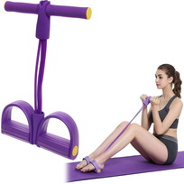 Эспандер универсальный с упорами для ног Fitness 45*25 см (нагрузка 18 кг), фиолетовый