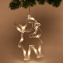 Фигура светодиодная Дед Мороз 11х18 см (батарейки 3 ААА), 1 реж., Теплый белый