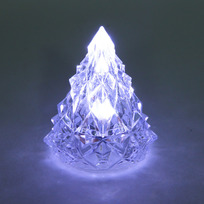 Сувенир с подсветкой Кристальная ёлочка 5*6 см, Белый