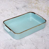Форма для запекания керамическая Tiffany Blue 27*15*4,5см