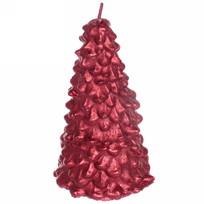 Свеча новогодняя Сказочная ель 5,5х10 см, красный
