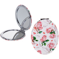 Зеркало косметическое двойное ФРАТЕЛЛИ, розы, 6,5*8,5см (пакет с подвесом)