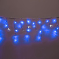Гирлянда для дома БАХРОМА Мерцание ш1,5м* в30/50см 48 ламп LED, прозрачн.провод, авторежим, IP-20, Синий/Белый мерцает