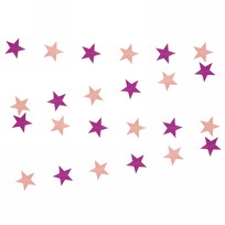 Растяжка Звёздное сияние 2,5 м 7 см , (24 штук), розовый