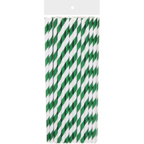 Трубочка для коктейля Праздник 19,5 см d-6 мм (набор 25 шт), зеленый